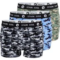 Stark Soul® Boxershorts Boxershorts Herren, Camouflage, 3'er Pack, Retroshorts, Hipster 3er-Pack