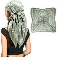 Zaewry Halstuch 90x90cm Kopftuch Bandanas Haartuch für Damen