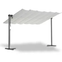 Leco Standmarkise Pergola Überdachung Sonnenschutz Pavillon Sonnendach WAVED 4x2,5 m 400 x 250 x 220 cm