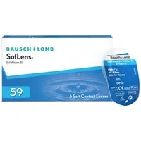 BAUSCH + LOMB Monatslinsen SofLens 59, sphärische Kontaktlinsen, weich, 6 Stück, BC 8.6 mm / DIA 14.2