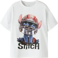 Name It T-Shirt NKMJULIX STITCH SS NREG TOP NOOS WDI Baumwollmischung, regular fit
