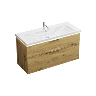Burgbad Keramik Waschtisch-Set Eqio Eiche Dekor Urban/Alpinweiss, SEZA123F5662C0001 SEZA123F5662C0001