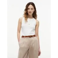 Tommy Hilfiger T-Shirt GOLD BUTTON HENLEY TOP mit kurzer Knopfleiste