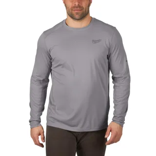 Milwaukee Funktionsshirt langarm grau mit UV-Schutz grau S - 4933478188