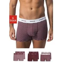 SNOCKS Boxershorts Enge Pants Herren Unterhose mit Streifen (6-St) aus Bio-Baumwolle, ohne kratzenden Zettel