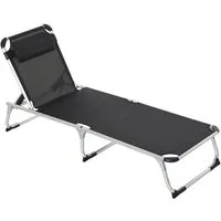 Outsunny Gartenliege Gartenliege 5-stufig verstellbar