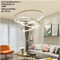 Euroton LED Pendelleuchte LED Pendelleuchte 2130 LED Hängelampe mit Fernbedienung, LED fest integriert, kalt - warm, 7000 k - 3000 k stufenlos einstellbar