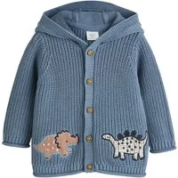 Next Strickjacke Gestreifte Baby-Strickjacke mit Kapuze (1-tlg)