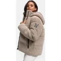 Marikoo Winterjacke Kaguraa warme Teddyfell Sherpa Jacke