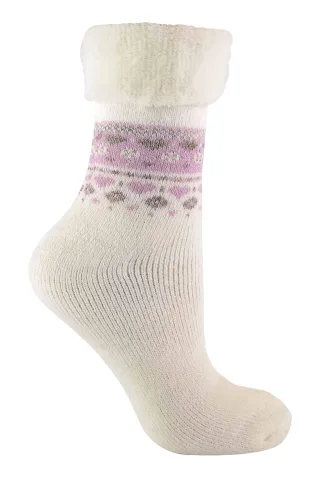 Sock Snob Damen Turn Over Top Warme Thermo-Winter-Nordic-Bettsocken