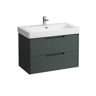 LAUFEN Waschtischunterschrank JUNA 446x821x515 2 Schubl m. Griffmulde f.WT H813965 verkehrsgrau, H4 H4115221092661