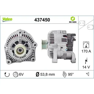 Valeo Generator  170A BMW 5er 6er 7er 437450