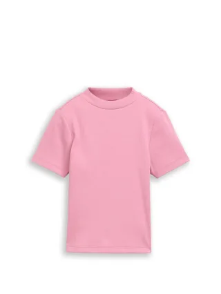 tom tailor kids - Cropped T-Shirt mit Rippstruktur soft blush rose - Gr. - 152