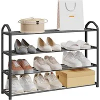 EUGAD Schuhregal, 1-tlg., 4-Ebenen–Metallrohrgestell, für Flur, Wohnzimmer, Schlafzimmer
