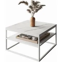Lookway Couchtisch NOVA MARMOR mit Ablage (1x Tisch), Breite: 68,5 cm