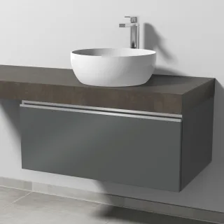 Sanipa Waschtischunterbau mit Auszug 2morrow (L2323) 340x800x520 Anthrazit-Glanz, L232379 L232379