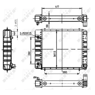 NRF Motork?hler gel?tet Land Rover Defender Discovery 2,5