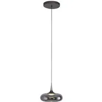 SCHÖNER WOHNEN-Kollektion LED Pendelleuchte LED Pendellampe POSH, höhenverstellbar, 1x LED Board 7,40W, warmweiß, Rauchglas, höhenverstellbar, Lichtfarbe warmweiß