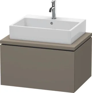 Duravit L-Cube Konsolenwaschtischunterbau wandhängend Flanell Grau Seidenmatt 720x547x400 mm - LC581 LC581109090