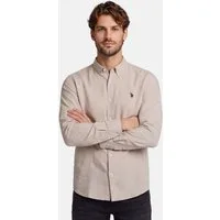 U.S. Polo Assn. Leinenhemd USBlaake Herren Leinenhemd – Sommerhemd luftig mit Button-Down-Kragen Leichtes Hemd aus Leinenmix mit Knopfleiste
