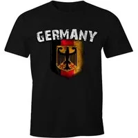 MoonWorks Print-Shirt Cooles Herren Fußball WM EM T-Shirt Deutschland Flaggen Design mit Print
