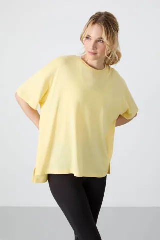 Übergrößen Baumwoll-Modal Rundhals-T-Shirt