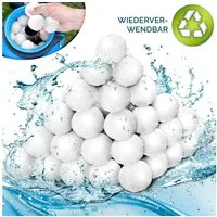 tillvex Filterbälle tillvex® 700g Pool Filterbälle langlebige Filter Balls für glasklares, für alle gängigen Filtersysteme im Pool- und Spa-Bereich (ersetzt: Sandfilter, Quarzfilter), (700g Filterbälle (25 kg Filtersand), Filterbälle für Sandfilteran