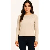 ONLY Rundhalspullover ONLANABELLA LS BLING O-NECK KNT