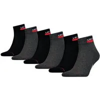 Levi's® Kurzsocken (Packung, 6-Paar) mit breitem Logobund
