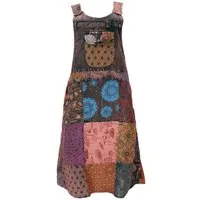 Guru-Shop Minirock Boho Latzrock, Patchwork Trägerkleid, Latzkleid.. alternative Bekleidung