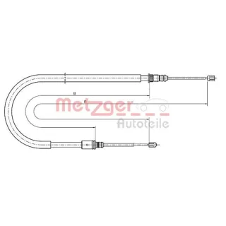 Metzger Handbremsseil hinten Renault Laguna 2