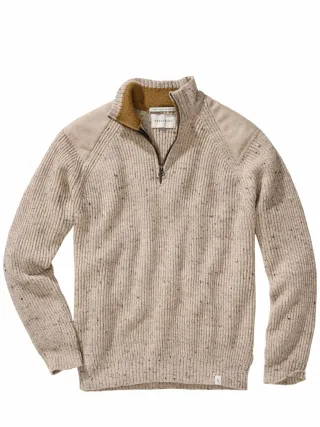 Peregrine Herren Troyer Foxton Beige 100 % Wolle (Merino)