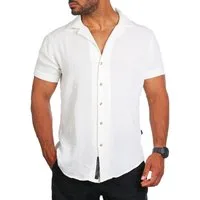 CARISMA Kurzarmhemd Herren Sommer Hemd trendig luftig grob gewebt retro Look 9180 Regular Kurzarm Kentkragen Uni