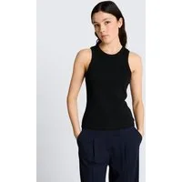 TOM TAILOR Denim Trägertop T-Shirt (im Einserpack) Slim Fit Top mit Rippstruktur