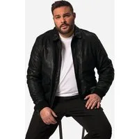 Men Plus Lederjacke Lederjacke Leder Rücken-Patch