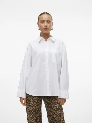 VERO MODA - VMIDA OXFORD SHIRT WVN NOOS Bright White - Gr. - M