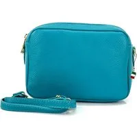 FLORENCE Umhängetasche Florence Umhängetasche Damen Tasche (Umhängetasche, Umhängetasche), Damen Umhängetasche Leder, türkis, Größe ca. 22cm