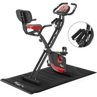 KM - Fit Heimtrainer Fahrrad Fitness, Cardio&Krafttraining, zusammenklappbar, bis 100 kg (Set, 4-tlg)