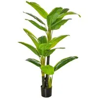Kunstpflanze künstliche Pflanze mit Bananenbaum Design, HOMCOM