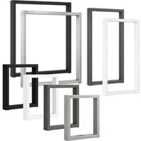 SO-TECH® Tischgestell Bankgestell für Sitzbank, Couchtisch oder Esstisch (1-St), Höhe 430 x Breite 300 mm Stahl Schwarz Profil 60 x 20 mm