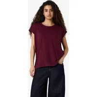 Noisy may Kurzarmshirt NMMATHILDE S/S LOOSE LONG TOP NOOS Baumwollmischung, relaxed fit