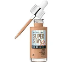 MAYBELLINE NEW YORK Foundation SUPER STAY 24H SKIN TINT MIT VITAMIN C, bietet dank hautähnlicher Pigmente eine leichte bis mittlere Deckkraft