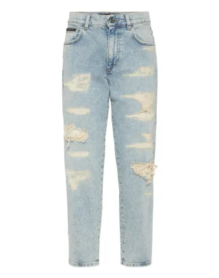 Mom Fit Vintage Denim Trousers