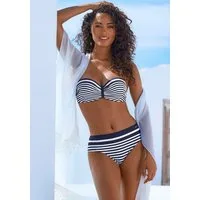 LASCANA Bügel-Bandeau-Bikini-Top Myst, mit platziertem Streifen-Design