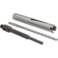 BTEC Diamanttrockenbohrer Diamant Bohrkrone 180mm Ø 32mm SDS + Adapter lang mit Zentrierbohrer, Ø 32 mm