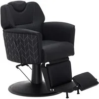 Barberpub Stuhl BarberPub Friseurstuhl Friseureinrichtung 2625 (Schwarz)