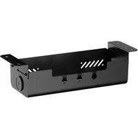 CAVO Kabelführung Kabelwanne für Schreibtische horizontal, schwenkbar (1-St), schwarz matt, Kabelmanagement 494 x 167 x 124 mm