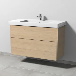 Sanipa 3way Waschtischunterbau zu Villeroy & Boch Subway 2.0 Waschtisch mit 2 Auszügen, Eiche-Nordic BR61548
