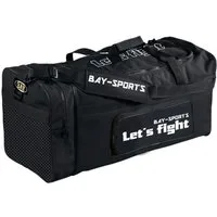 BAY-Sports Sporttasche Let´s Fight Trainingstasche Sport groß Boxen Kampfsport Kickboxen MMA (Nylon wasserabweisend, Gold Emblem), 80 cm, 100 Liter, Präge Logo Embossed, XXL, Muay Thai, Fighting Wear