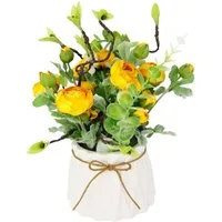 Kunstblume Ranunkeln, I.GE.A., Höhe 28 cm, Im Topf aus Keramik Gesteck Arrangement Künstliche Frühlingsblume